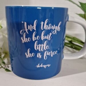 🛍2/$15🛍 #ABM Blue Mug with Inspirational Shakespeare Quote